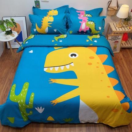 91家纺网 家纺一手货源 找家纺 金爱家 2021新款13070卡通全棉四件套 探险家