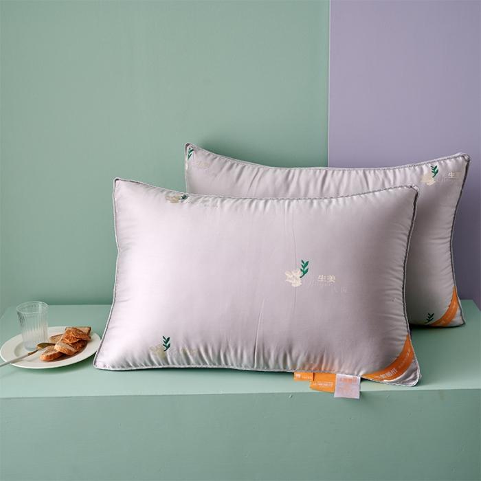 91家纺网 家纺一手货源 找家纺 赛格时代家居  生姜暖绒绣花立体羽丝绒枕