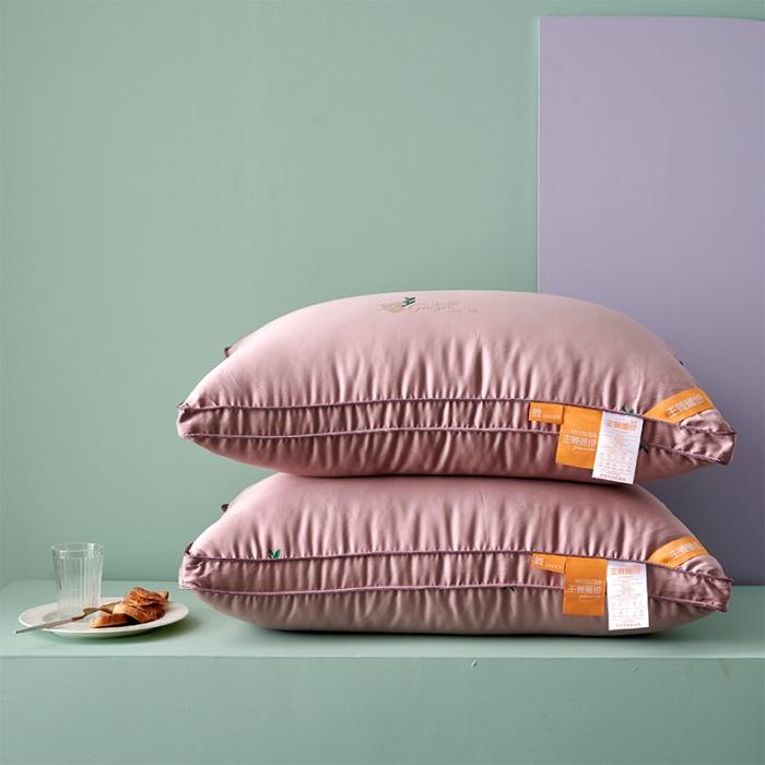 91家纺网 家纺一手货源 找家纺 赛格时代家居  生姜暖绒绣花立体羽丝绒枕