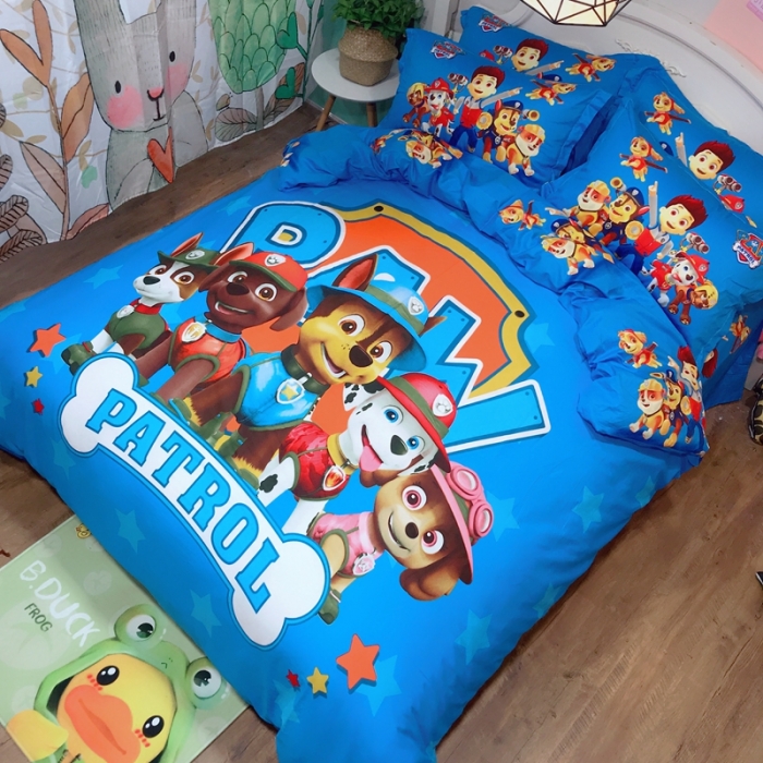 91家纺网 家纺一手货源 找家纺 金爱家 2021新款13070卡通全棉四件套 独家保卫队