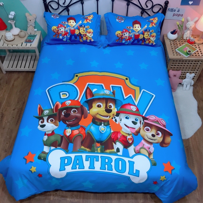 91家纺网 家纺一手货源 找家纺 金爱家 2021新款13070卡通全棉四件套 独家保卫队