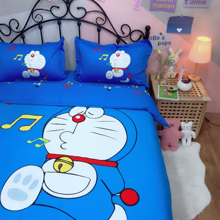 91家纺网 家纺一手货源 找家纺 金爱家 2021新款13070卡通全棉四件套 独家恋曲