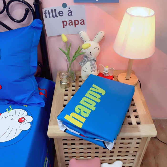 91家纺网 家纺一手货源 找家纺 金爱家 2021新款13070卡通全棉四件套 独家恋曲