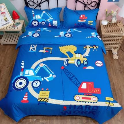 金爱家 2021新款13070卡通全棉四件套 独家汽车嘟嘟