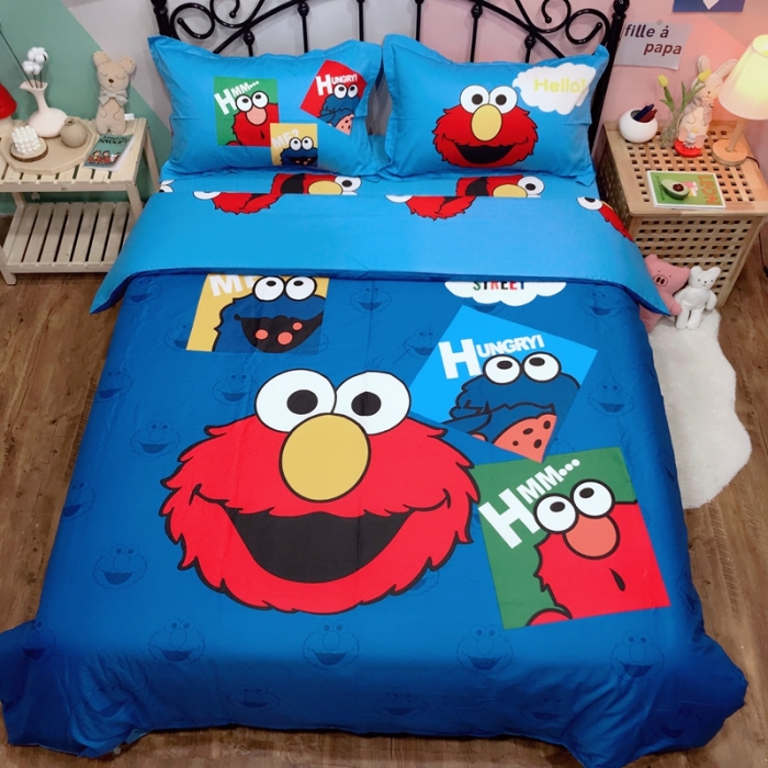 91家纺网 家纺一手货源 找家纺 金爱家 2021新款13070卡通全棉四件套 独家小毛球