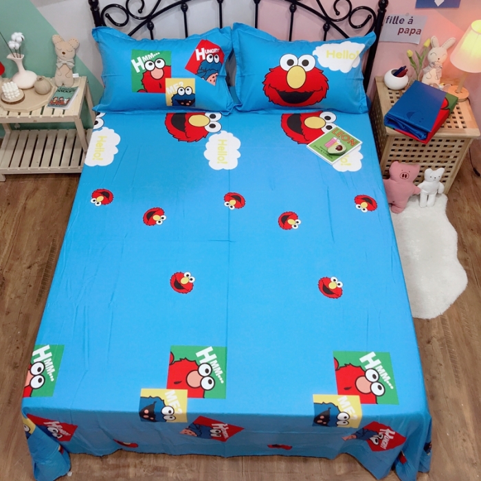 91家纺网 家纺一手货源 找家纺 金爱家 2021新款13070卡通全棉四件套 独家小毛球