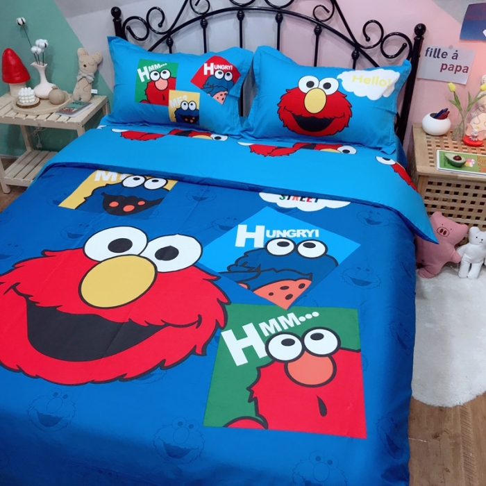 91家纺网 家纺一手货源 找家纺 金爱家 2021新款13070卡通全棉四件套 独家小毛球