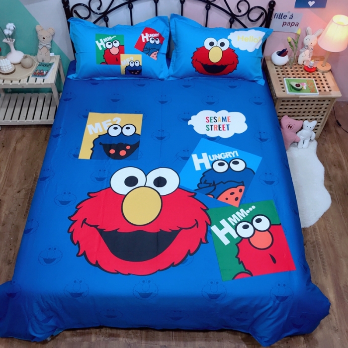 91家纺网 家纺一手货源 找家纺 金爱家 2021新款13070卡通全棉四件套 独家小毛球