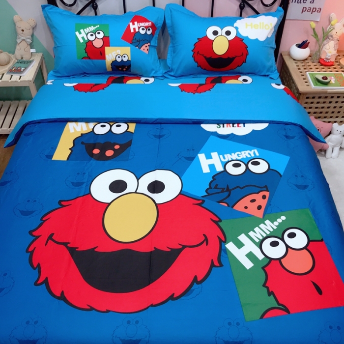 91家纺网 家纺一手货源 找家纺 金爱家 2021新款13070卡通全棉四件套 独家小毛球