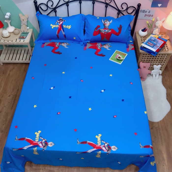 91家纺网 家纺一手货源 找家纺 金爱家 2021新款13070卡通全棉四件套 奥特曼