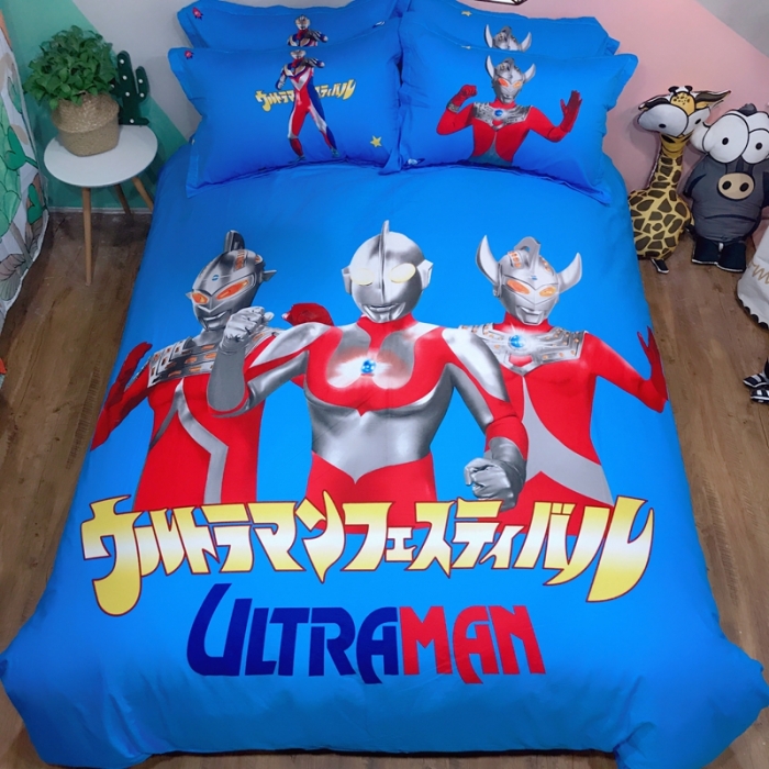 91家纺网 家纺一手货源 找家纺 金爱家 2021新款13070卡通全棉四件套 奥特曼