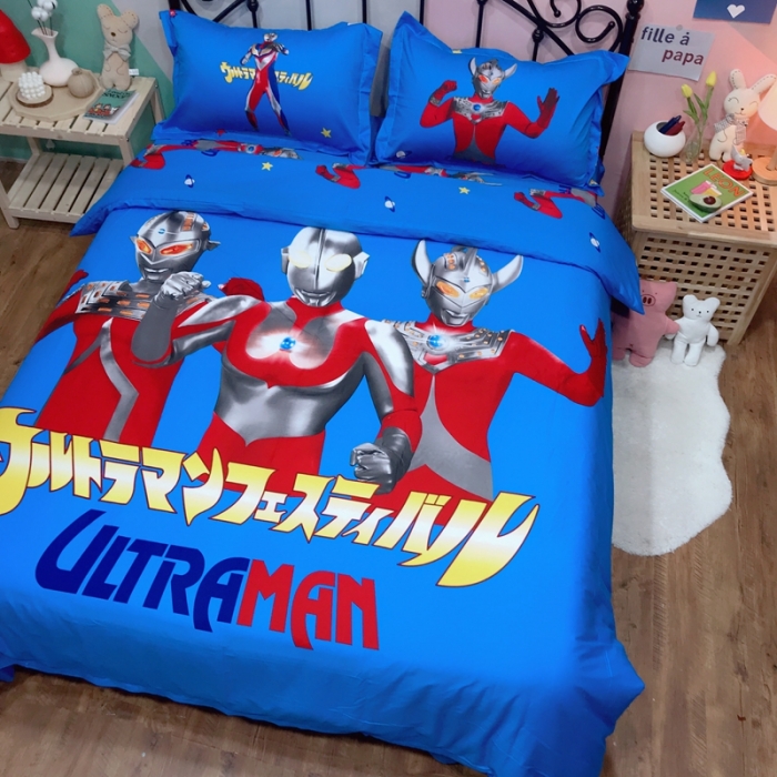 91家纺网 家纺一手货源 找家纺 金爱家 2021新款13070卡通全棉四件套 奥特曼