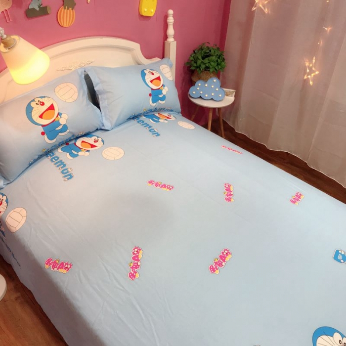 91家纺网 家纺一手货源 找家纺 金爱家 2021新款13070卡通全棉四件套 馋嘴猫