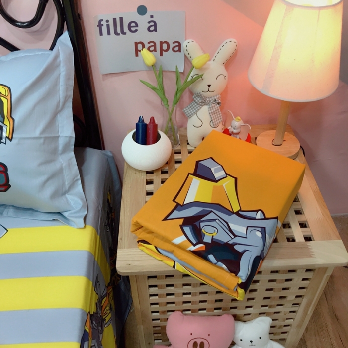 91家纺网 家纺一手货源 找家纺 金爱家 2021新款13070卡通全棉四件套 大黄蜂