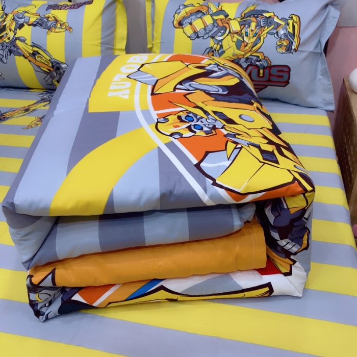 91家纺网 家纺一手货源 找家纺 金爱家 2021新款13070卡通全棉四件套 大黄蜂