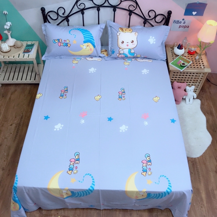 91家纺网 家纺一手货源 找家纺 金爱家 2021新款13070卡通全棉四件套 可爱熊