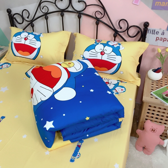 91家纺网 家纺一手货源 找家纺 金爱家 2021新款13070卡通全棉四件套 梦想成真