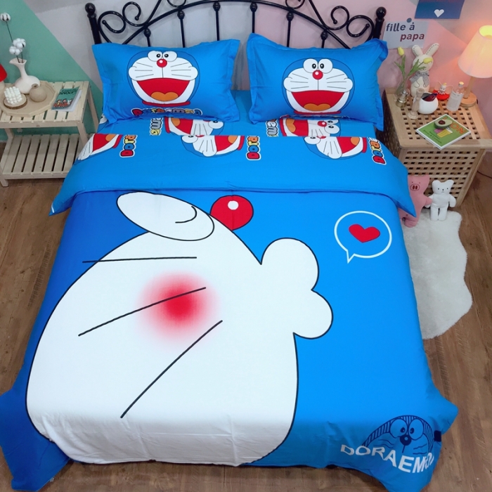 91家纺网 家纺一手货源 找家纺 金爱家 2021新款13070卡通全棉四件套 亲亲