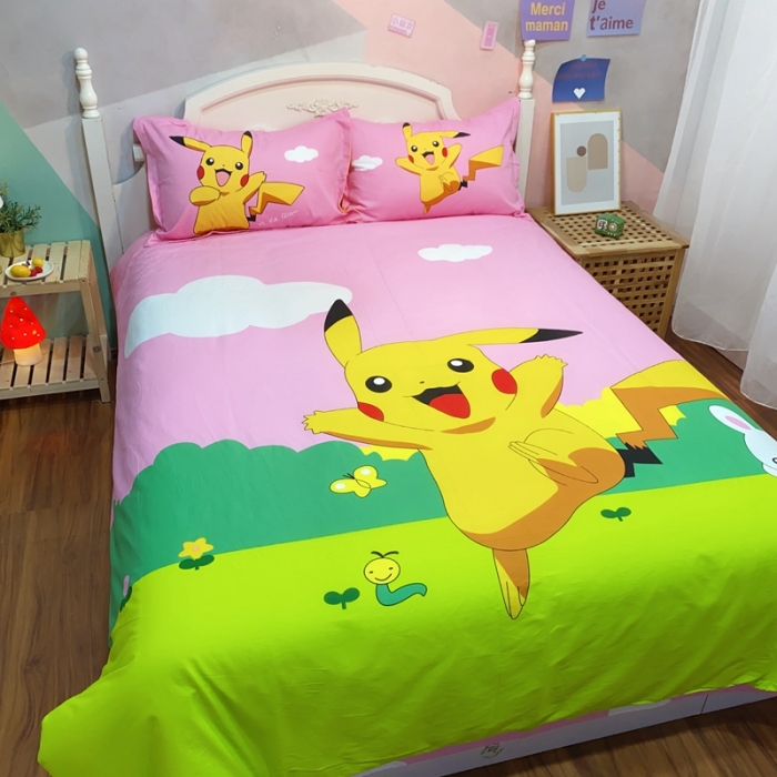 91家纺网 家纺一手货源 找家纺 金爱家 2021新款13070卡通全棉四件套 皮特伙伴