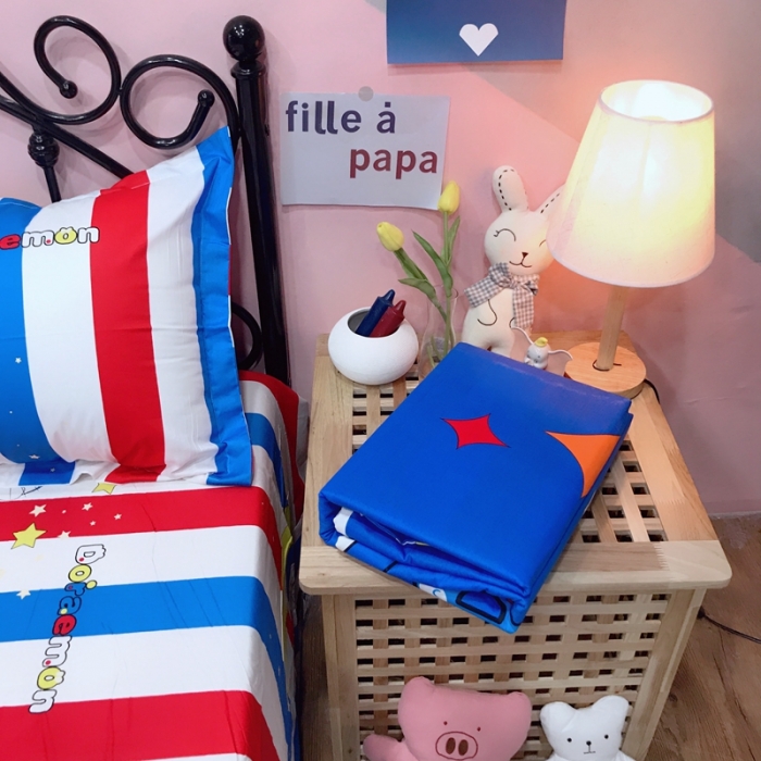 91家纺网 家纺一手货源 找家纺 金爱家 2021新款13070卡通全棉四件套 贪睡