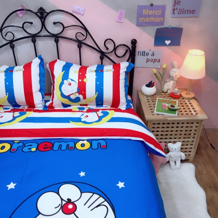 91家纺网 家纺一手货源 找家纺 金爱家 2021新款13070卡通全棉四件套 贪睡