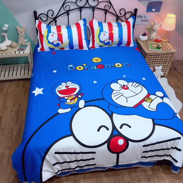 91家纺网 家纺一手货源 找家纺 金爱家 2021新款13070卡通全棉四件套 贪睡