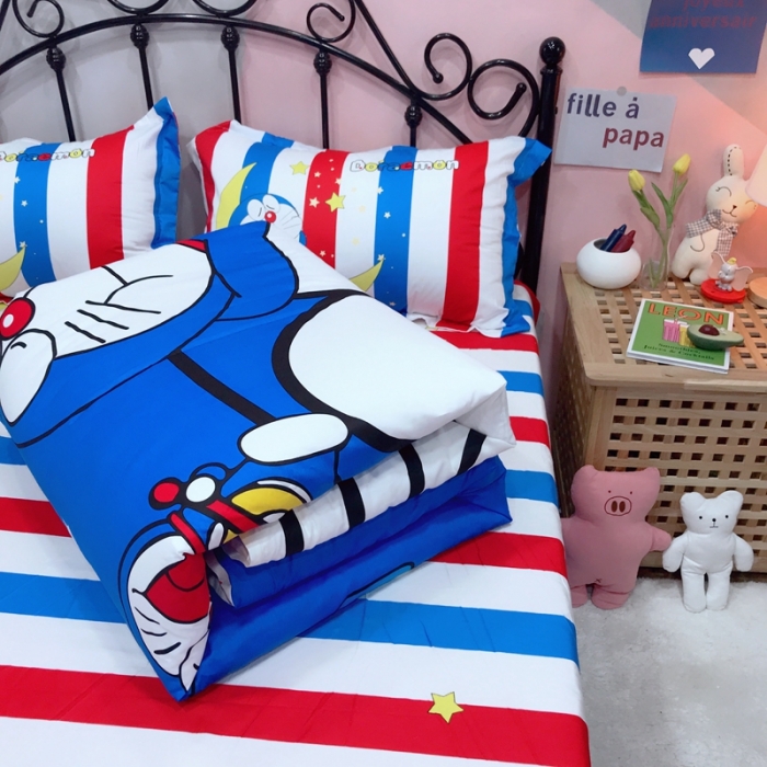 91家纺网 家纺一手货源 找家纺 金爱家 2021新款13070卡通全棉四件套 贪睡