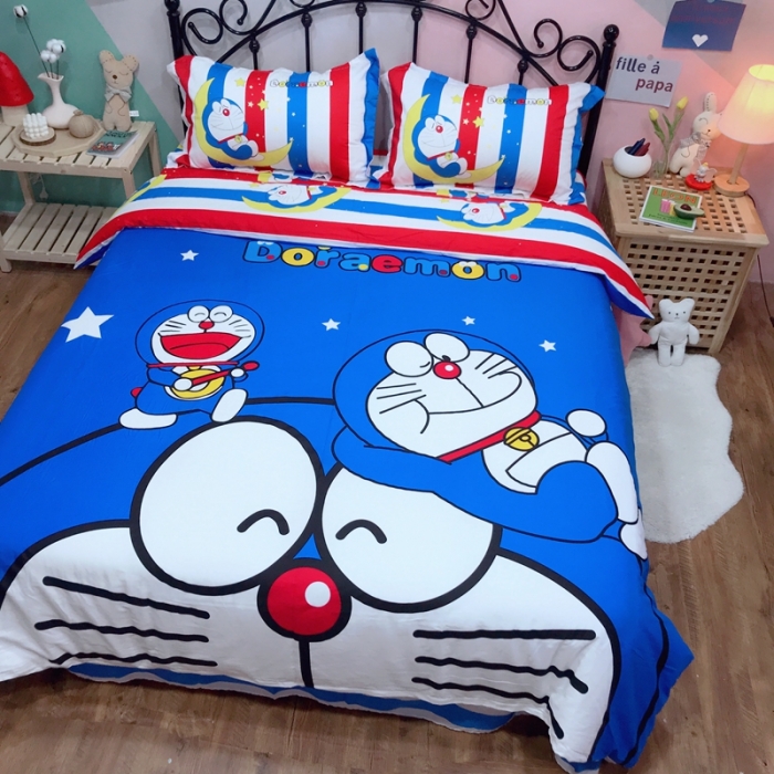 91家纺网 家纺一手货源 找家纺 金爱家 2021新款13070卡通全棉四件套 贪睡