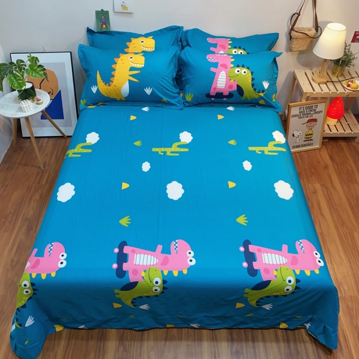 91家纺网 家纺一手货源 找家纺 金爱家 2021新款13070卡通全棉四件套 探险家