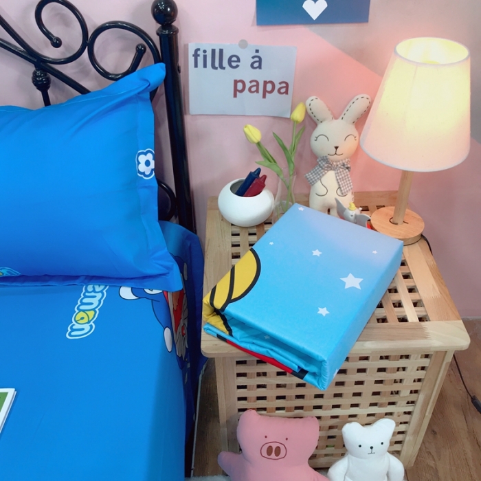 91家纺网 家纺一手货源 找家纺 金爱家 2021新款13070卡通全棉四件套 铜锣烧