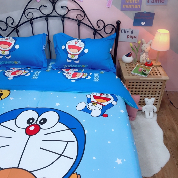 91家纺网 家纺一手货源 找家纺 金爱家 2021新款13070卡通全棉四件套 铜锣烧