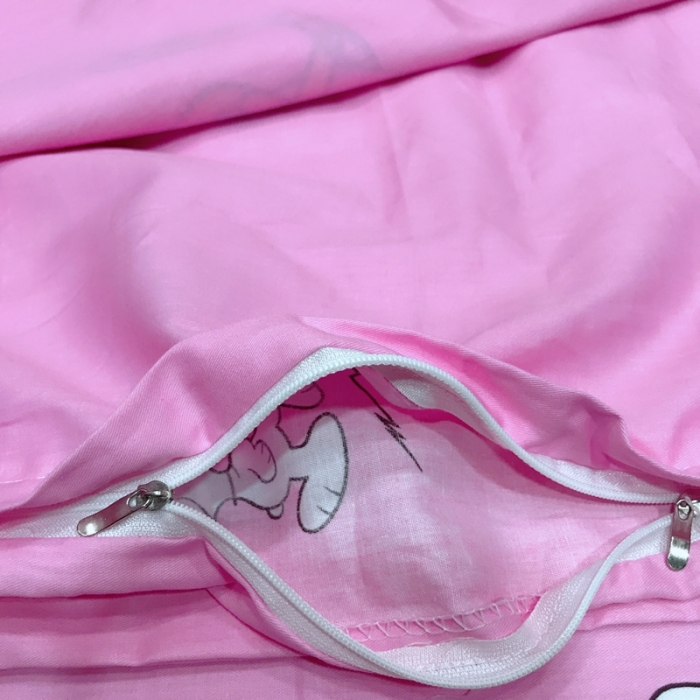 91家纺网 家纺一手货源 找家纺 金爱家 2021新款13070卡通全棉四件套 休闲史努比粉