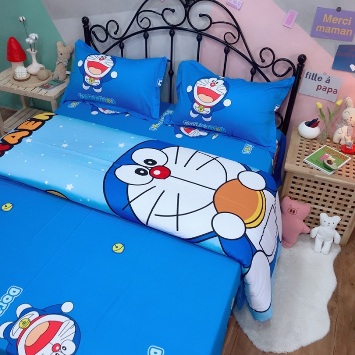 91家纺网 家纺一手货源 找家纺 金爱家 2021新款13070卡通全棉四件套 铜锣烧