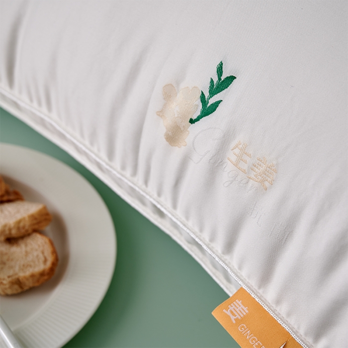 91家纺网 家纺一手货源 找家纺 （总）赛格时代家居  生姜暖绒绣花立体羽丝绒枕