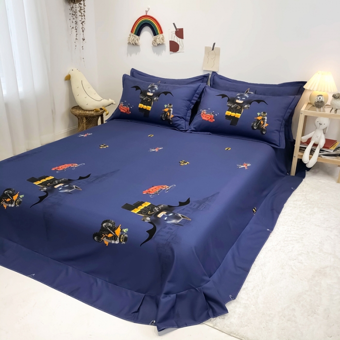 91家纺网 家纺一手货源 找家纺 金爱家 2021新款13372卡通全棉四件套 蝙蝠侠