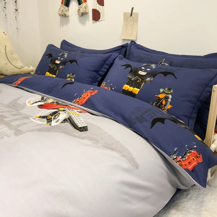 91家纺网 家纺一手货源 找家纺 金爱家 2021新款13372卡通全棉四件套 蝙蝠侠
