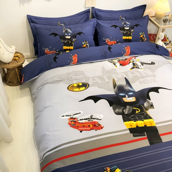 91家纺网 家纺一手货源 找家纺 金爱家 2021新款13372卡通全棉四件套 蝙蝠侠