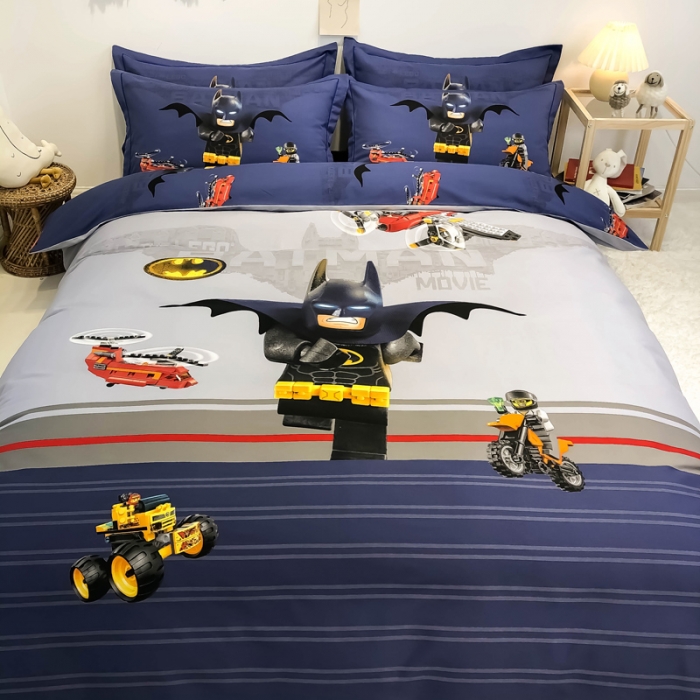 91家纺网 家纺一手货源 找家纺 金爱家 2021新款13372卡通全棉四件套 蝙蝠侠