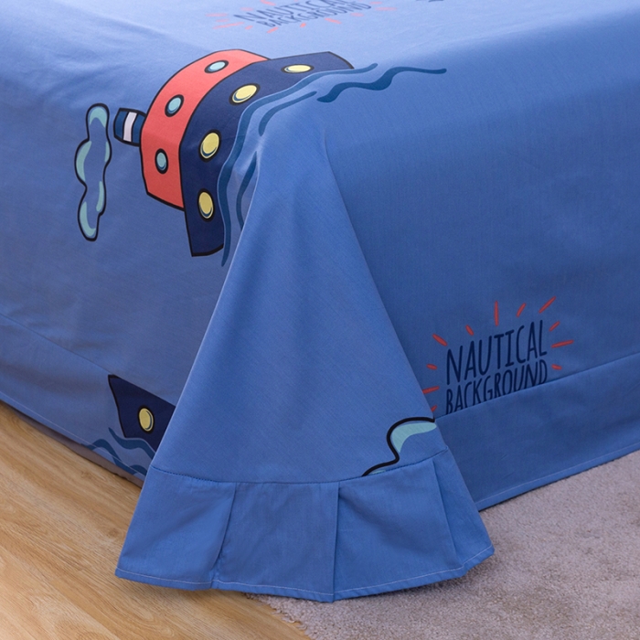 91家纺网 家纺一手货源 找家纺 金爱家 2021新款13372卡通全棉四件套 航海家