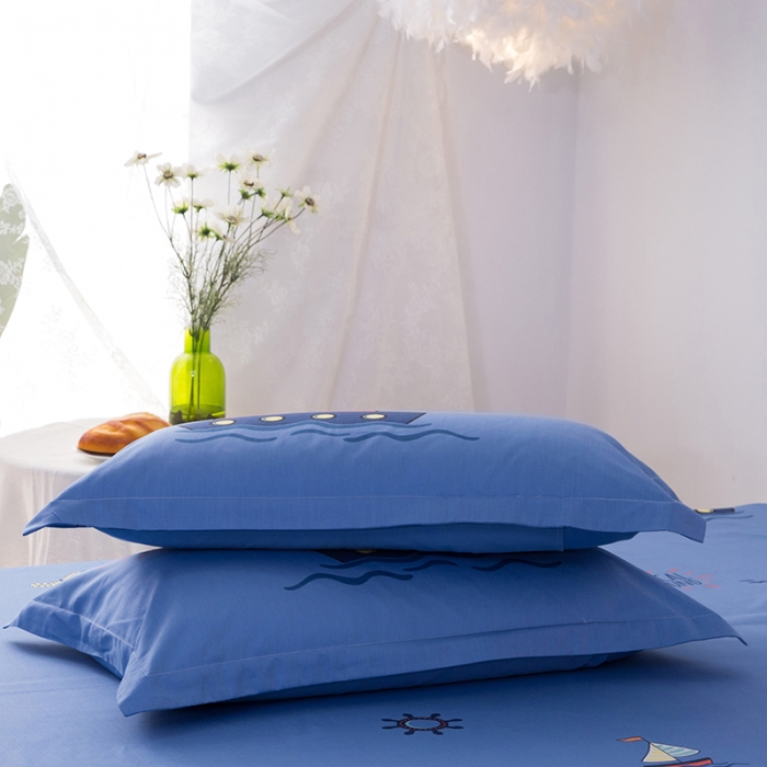 91家纺网 家纺一手货源 找家纺 金爱家 2021新款13372卡通全棉四件套 航海家