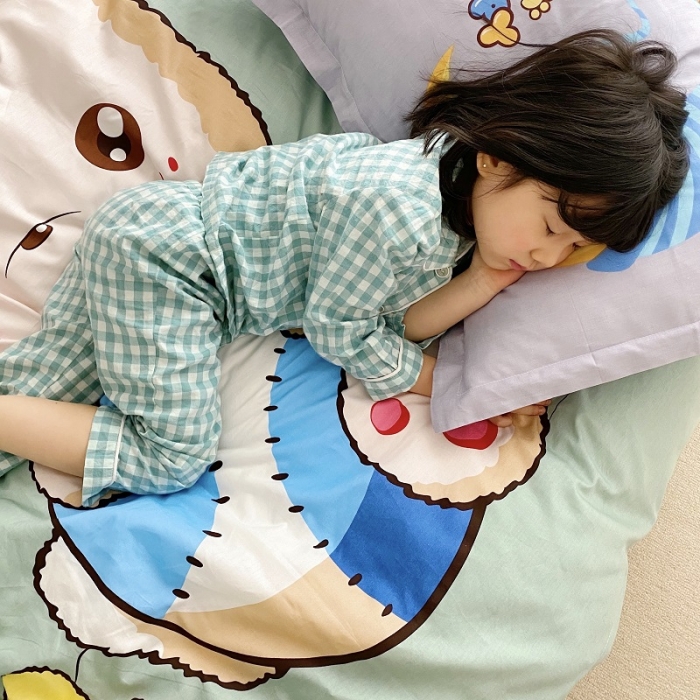 91家纺网 家纺一手货源 找家纺 金爱家 2021新款13372卡通全棉四件套 可爱熊