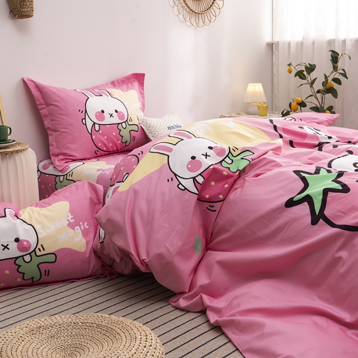 91家纺网 家纺一手货源 找家纺 金爱家 2021新款13372卡通全棉四件套 米奇