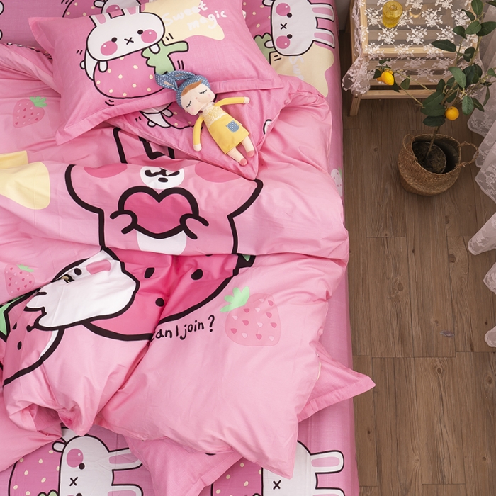 91家纺网 家纺一手货源 找家纺 金爱家 2021新款13372卡通全棉四件套 米奇