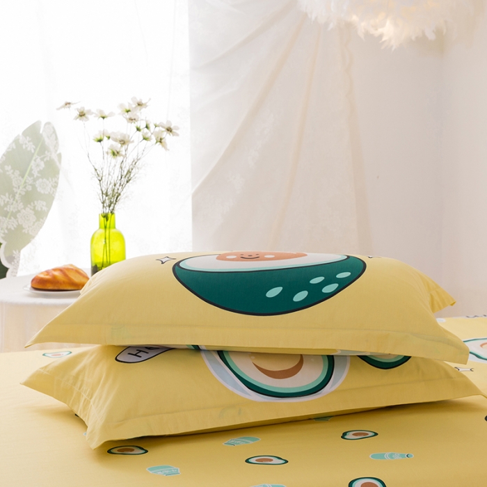 91家纺网 家纺一手货源 找家纺 金爱家 2021新款13372卡通全棉四件套 牛油果