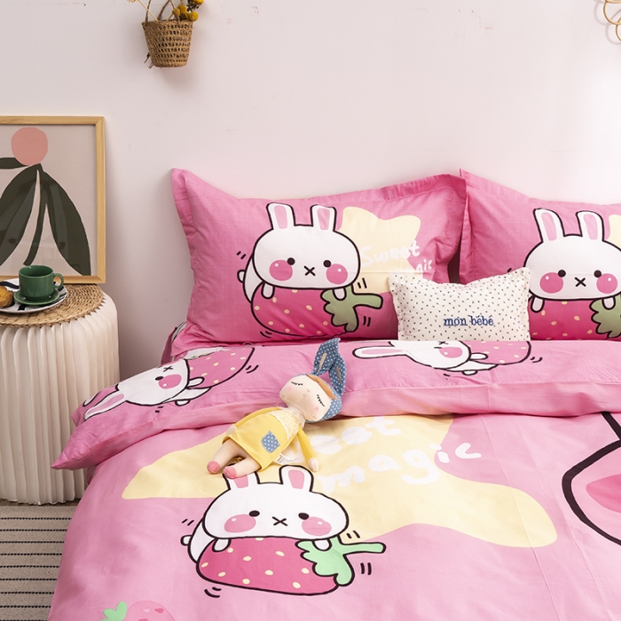 91家纺网 家纺一手货源 找家纺 金爱家 2021新款13372卡通全棉四件套 米奇