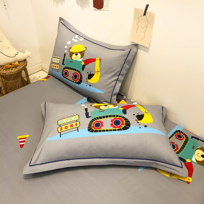 91家纺网 家纺一手货源 找家纺 金爱家 2021新款13372卡通全棉四件套 奇妙世界