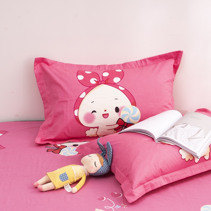 91家纺网 家纺一手货源 找家纺 金爱家 2021新款13372卡通全棉四件套 森兔