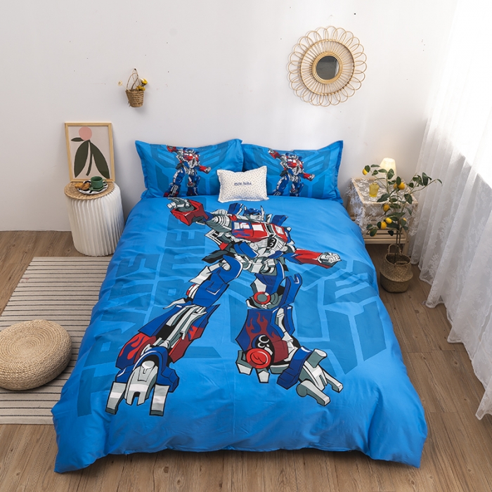 91家纺网 家纺一手货源 找家纺 金爱家 2021新款13372卡通全棉四件套 新变形金刚