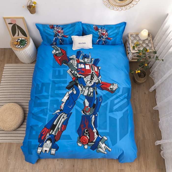 91家纺网 家纺一手货源 找家纺 金爱家 2021新款13372卡通全棉四件套 新变形金刚