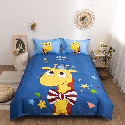 金爱家 2021新款13372卡通全棉四件套 羞羞鹿